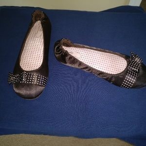 Black White Polk A Dots Flats